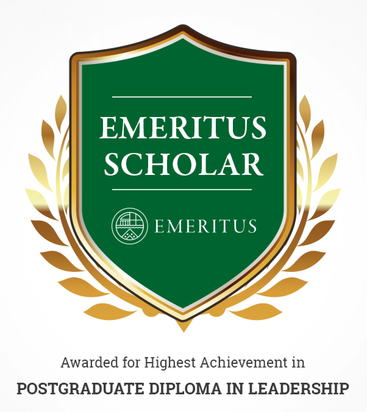 Emeritus Scholar badge for highest achievement